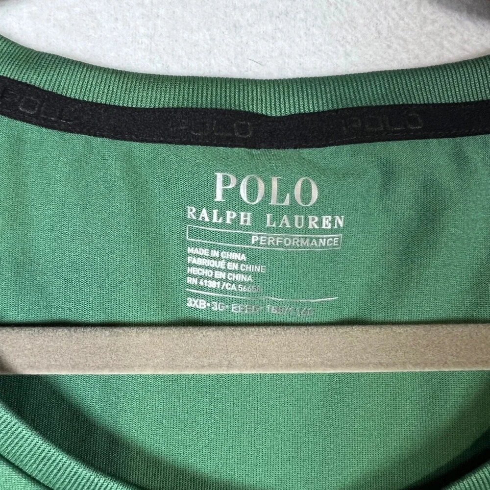 Polo Ralph Lauren Performance Shirt Mens 3XB Green Short Sleeve Pony Logo Tee